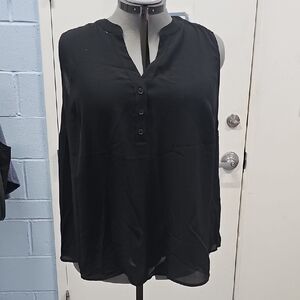 Lane Bryant Black Sleeveless Blouse